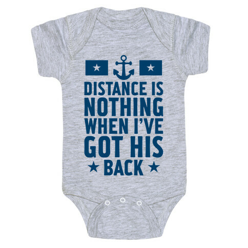 I've Got His Back (Navy) Baby One-Piece