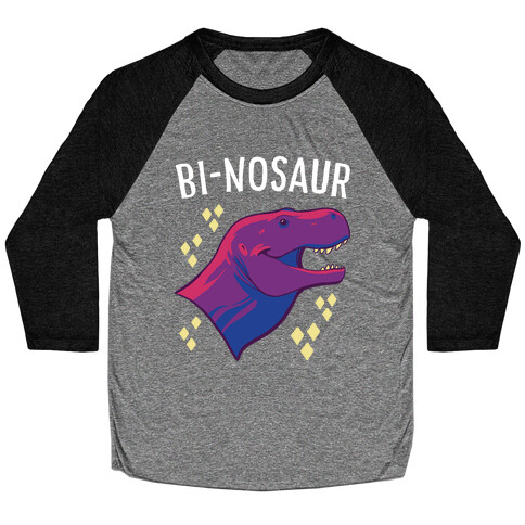 Bi-nosaur  Baseball Tee