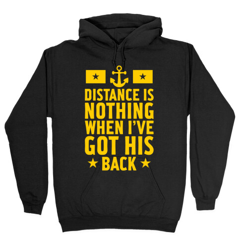 I've Got His Back (Navy) Hooded Sweatshirt