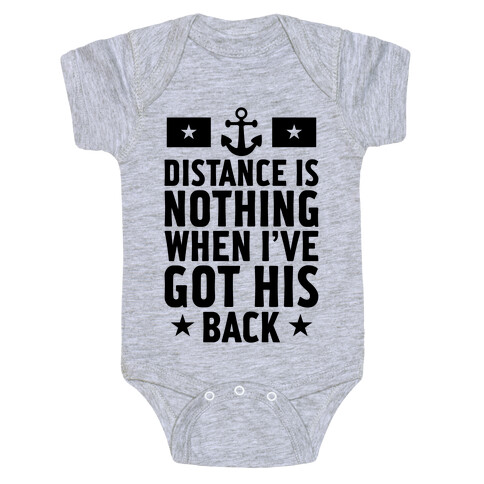 I've Got His Back (Navy) Baby One-Piece