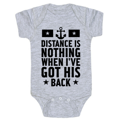 I've Got His Back (Navy) Baby One-Piece