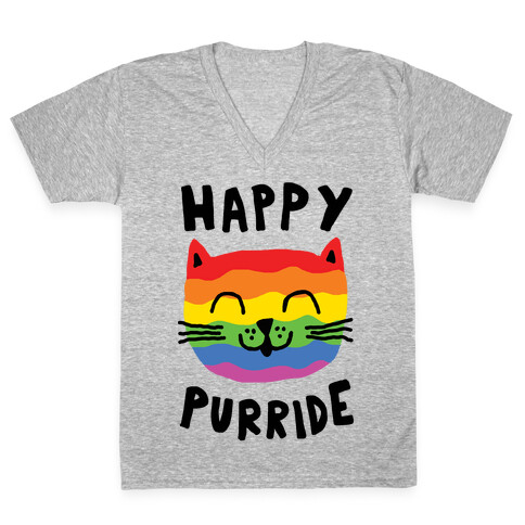 Happy Purride V-Neck Tee Shirt