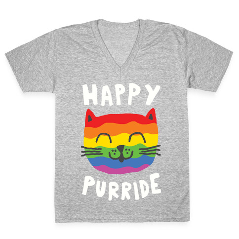 Happy Purride V-Neck Tee Shirt