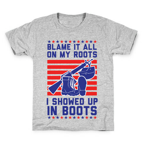 Blame It All On My Roots Military Kids T-Shirt