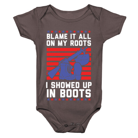 Blame It All On My Roots Military Baby One-Piece