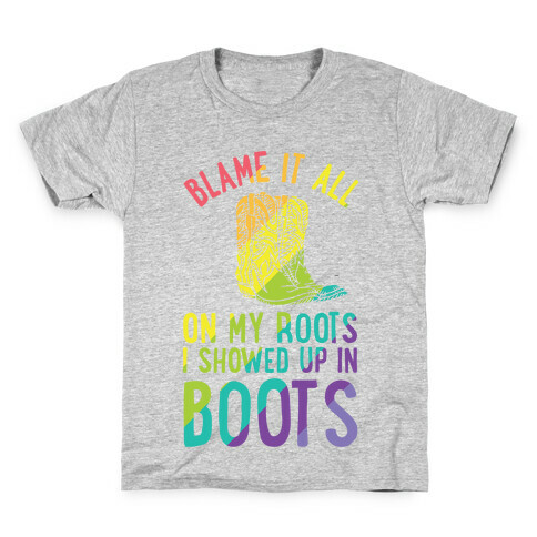 Blame It All On My Roots LGBTQ+ Kids T-Shirt