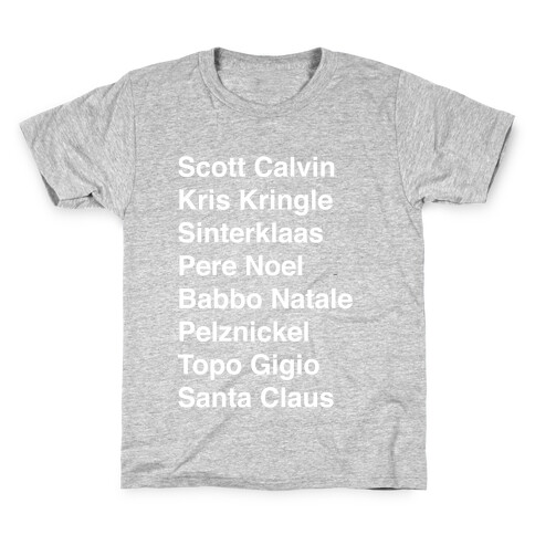 Santa List (White Ink) Kids T-Shirt