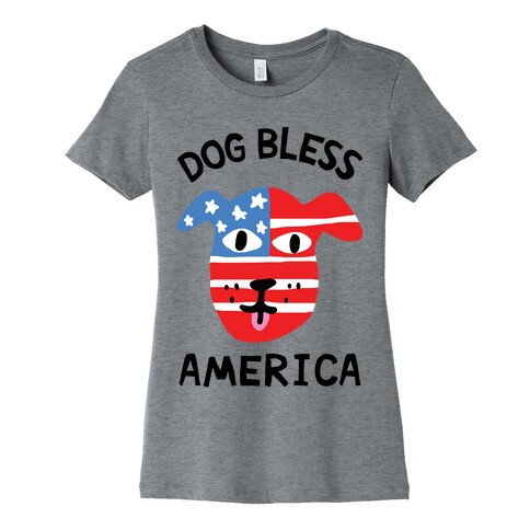 Dog Bless America Womens T-Shirt