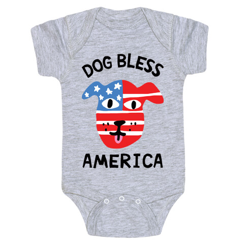 Dog Bless America Baby One-Piece