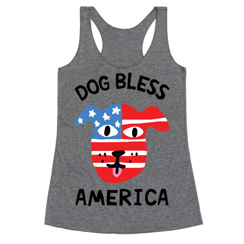 Dog Bless America Racerback Tank Top