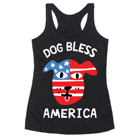 Dog Bless America Racerback Tank Top