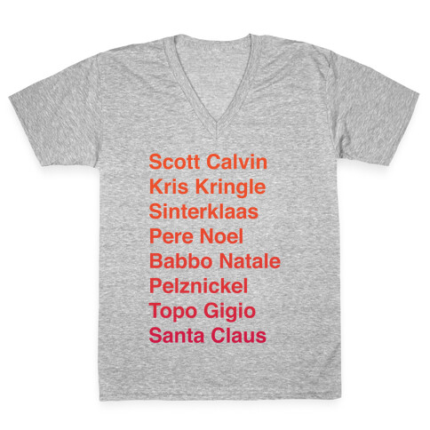 Santa List V-Neck Tee Shirt