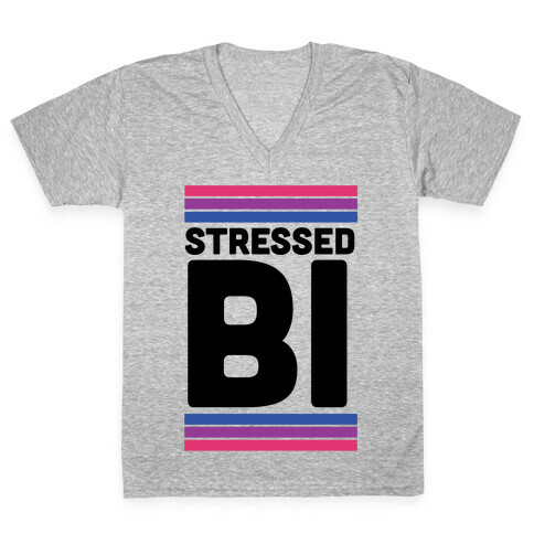 Stressed Bi V-Neck Tee Shirt