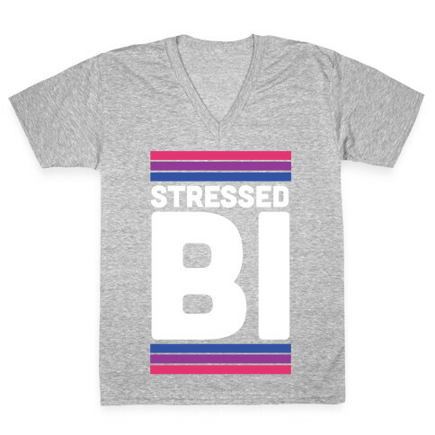 Stressed Bi V-Neck Tee Shirt