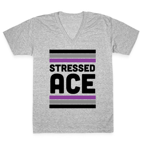 Stressed Ace V-Neck Tee Shirt