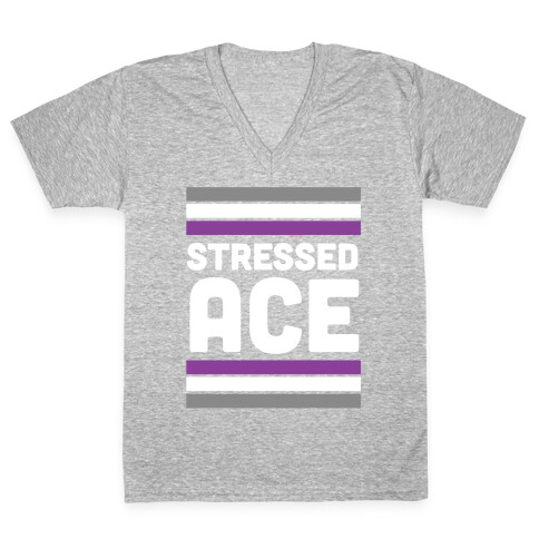 Stressed Ace V-Neck Tee Shirt