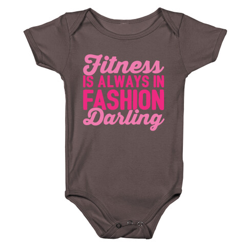 Fitness Is Always In Fashion Darling White Print Baby One-Piece