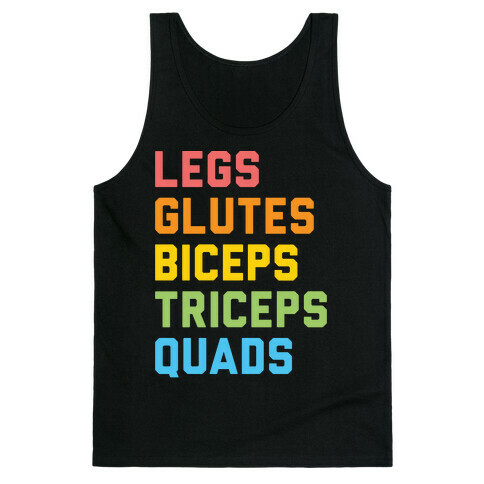 Legs Glutes Biceps Triceps Quads LGBTQ Fitness Tank Top