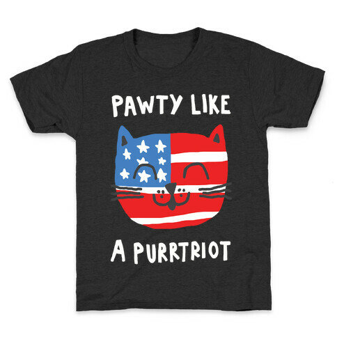 Pawty Like A Purrtriot Kids T-Shirt