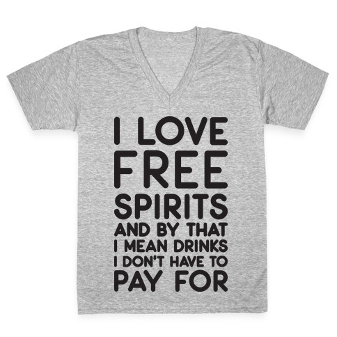 I Love Free Spirits V-Neck Tee Shirt