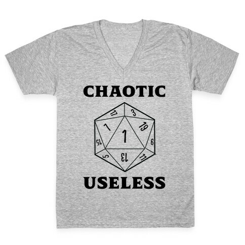 Chaotic Useless  V-Neck Tee Shirt