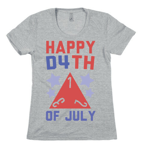 Happy D4th of July Womens T-Shirt