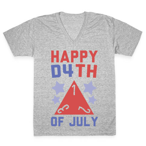Happy D4th of July V-Neck Tee Shirt