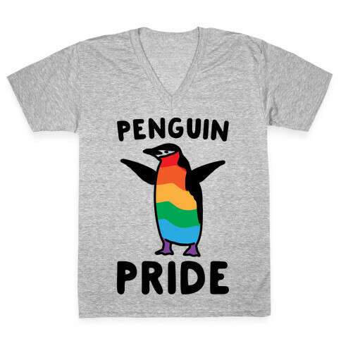 Penguin Pride  V-Neck Tee Shirt