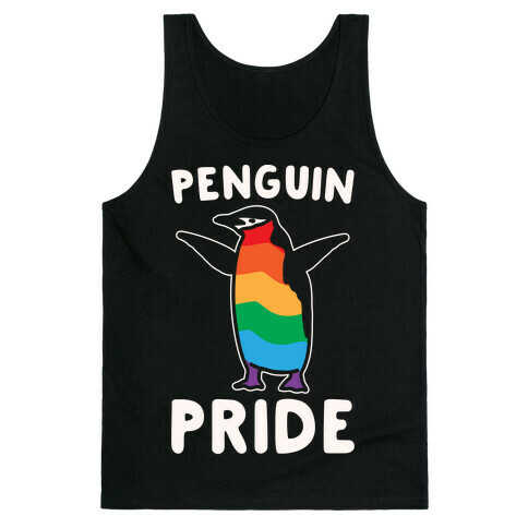 Penguin Pride White Print Tank Top