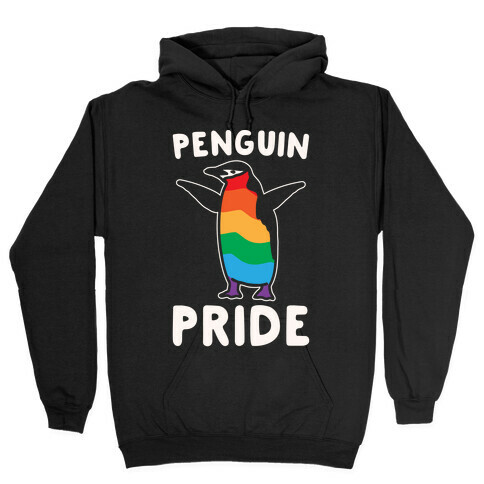 Penguin Pride White Print Hooded Sweatshirt