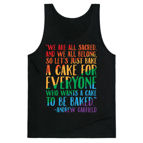 Let's Just Bake A Cake For Everyone Who Wants A Cake To Be Baked White Print Tank Top