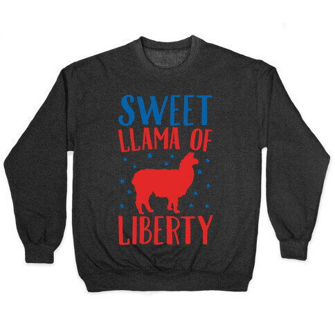 Sweet Llama of Liberty White Print Pullover