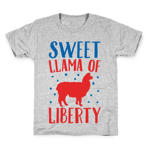 Sweet Llama of Liberty  Kids T-Shirt