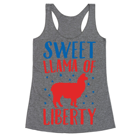 Sweet Llama of Liberty  Racerback Tank Top