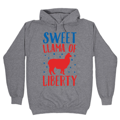 Sweet Llama of Liberty  Hooded Sweatshirt