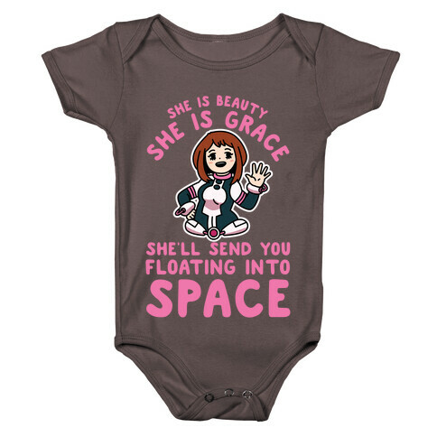 She is Beauty She is Grace, She'll Send You Floating into Space Uraraka Baby One-Piece