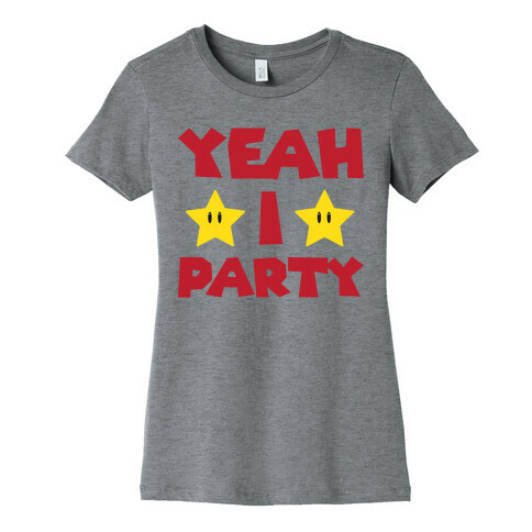 Yeah I Party Mario Parody Womens T-Shirt