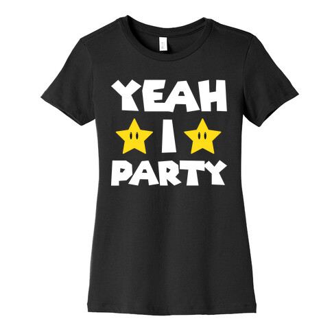 Yeah I Party Mario Parody Womens T-Shirt