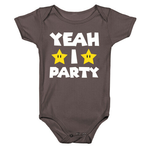 Yeah I Party Mario Parody Baby One-Piece