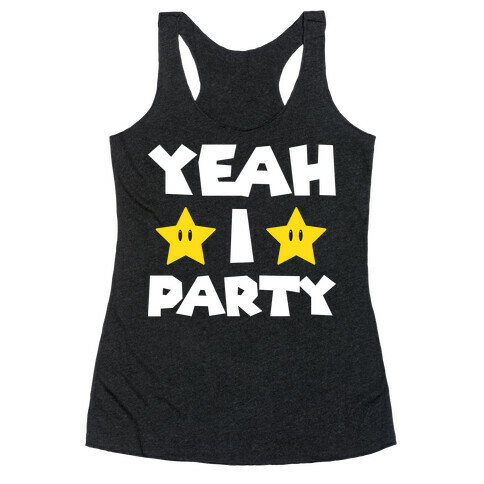 Yeah I Party Mario Parody Racerback Tank Top