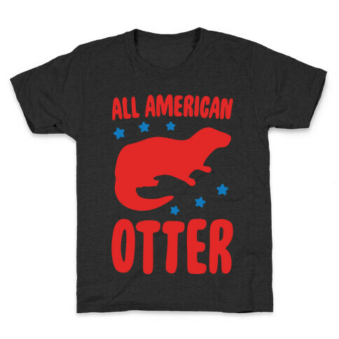 All American Otter White Print Kids T-Shirt