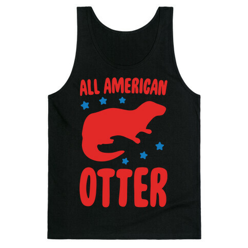 All American Otter White Print Tank Top