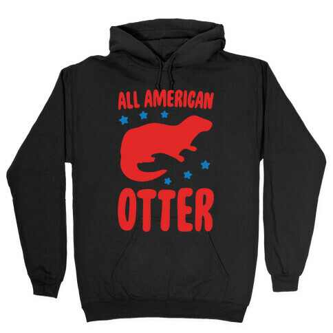 All American Otter White Print Hooded Sweatshirt