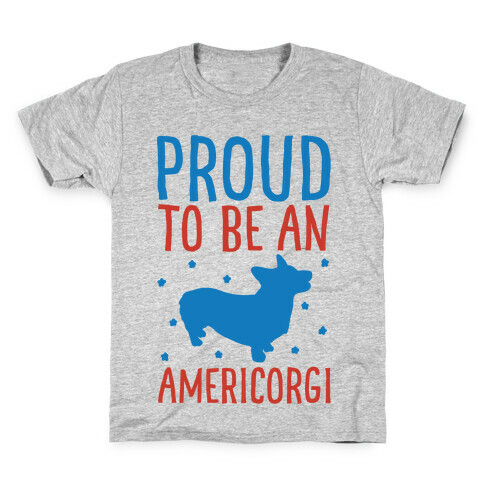 Proud To Be An Amercorgi  Kids T-Shirt