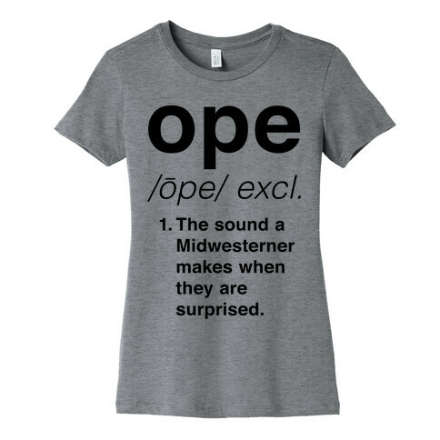 Ope Definition Womens T-Shirt