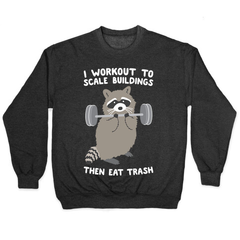 I Workout To Scale Buildings Then Eat Trash Raccoon Pullover
