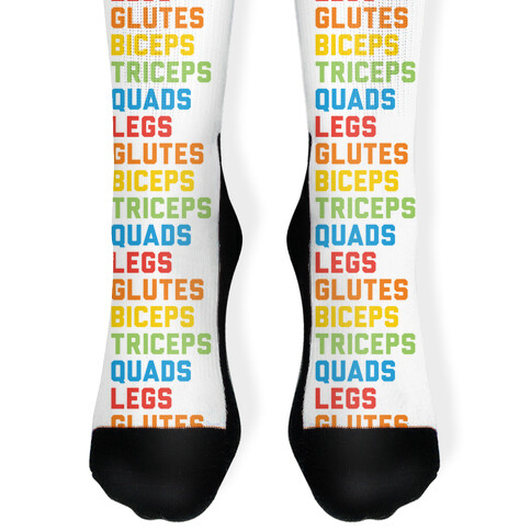 Legs Glutes Biceps Triceps Quads LGBTQ Fitness Sock