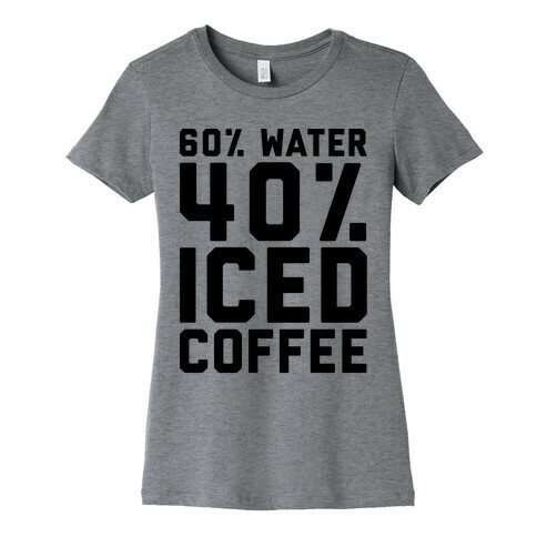 60% Water 40% Iced Coffee  Womens T-Shirt