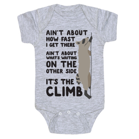 The Climb Raccoon Parody Baby One-Piece