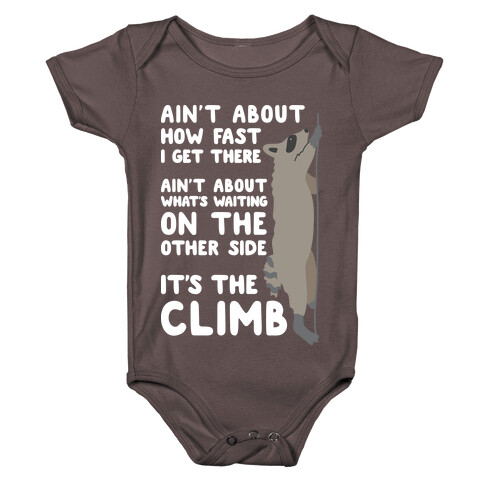 The Climb Raccoon Parody Baby One-Piece